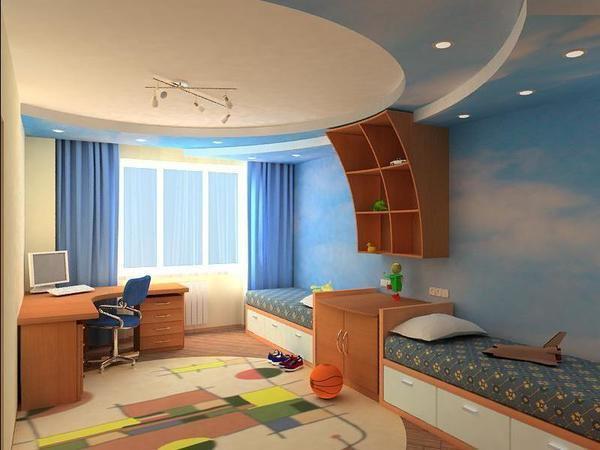 Для детской спальни можно подбирать, как яркие цвета, так и пастельных оттенков
