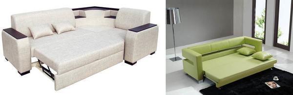 Чтобы сэкономить место, можно выбрать раскладной диван, который станет практичным и функциональным элементом в гостиной