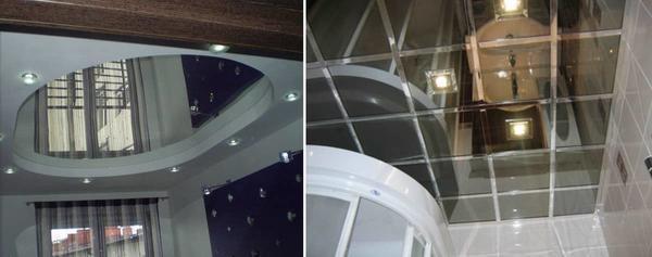 Стеклянные потолки визуально расширяют пространство, также они скрывают неровности потолочного покрытия