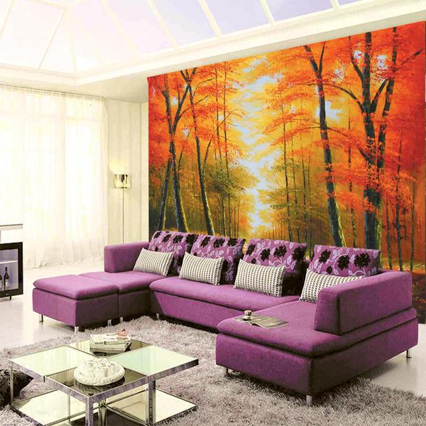 Украсить гостевую комнату осенью можно тематическими картинами, подделками из листьев и другими декорациями