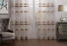 TWOPAGES-Classic-Article-Striped-Sheer-font-b-Curtain-b-font-One-Panel-font-b-Grommet-b