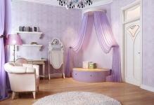 Sweet-Purple-Color-Beautiful-Chandelier-Curtain-Images-Interior-Design1