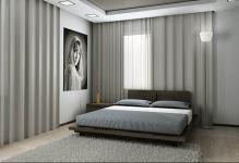 Bedroom-with-gray-minimalist-interior-and-furniture