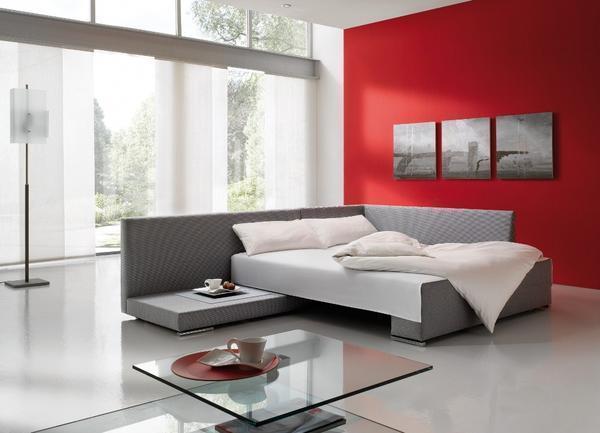 Угловые спальные диваны являются функциональными, поэтому они отлично подойдут для комнаты небольших размеров