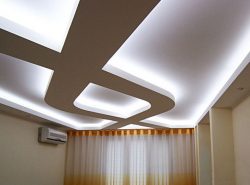 Подсветка потолка светодиодной лентой – альтернативный вариант распределения освещения в помещении