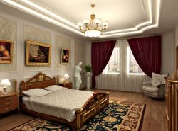 В дизайне спальни в классическом стиле зачастую преобладает золотой цвет