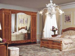 Итальянская спальня отличается особой роскошью и дороговизной
